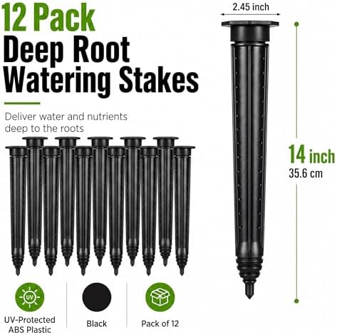 Junkin 12 Pack Tree Watering Stakes Deep Root Irrigation Spike, 14 Inch - Image 3