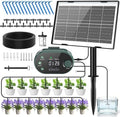 Solar Drip Irrigation System Kit, Auto Plant Waterer for 15 Pots（Green） by KINEVI