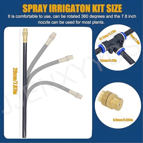 Garden Watering for Raised Beds,Adjustable Bendable Nozzle Copper Sprayer,with Smart Irrigation Controller,for Outdoor Plants, for Garden, Yard, Lawn, Greenhouse (20M/65.6FT+Controller) - Image 3