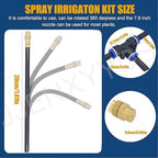 Garden Watering for Raised Beds,Adjustable Bendable Nozzle Copper Sprayer,with Smart Irrigation Controller,for Outdoor Plants, for Garden, Yard, Lawn, Greenhouse (20M/65.6FT+Controller) - Image 3