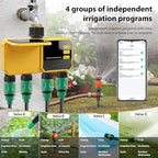 Luocute Smart Irrigation Timer, Solar Water Valve Controller with APP Control Rain Sensor 4 Zone, Rechargeable Battery for Garden Patio Outdoor, Auto Watering Multi Valve Yard - Image 6