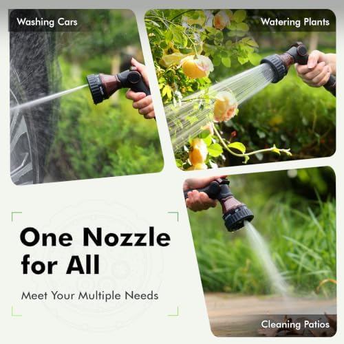 RESTMO Water Hose Nozzle Heavy Duty, Garden Hose Sprayer Thumb Control - Image 5