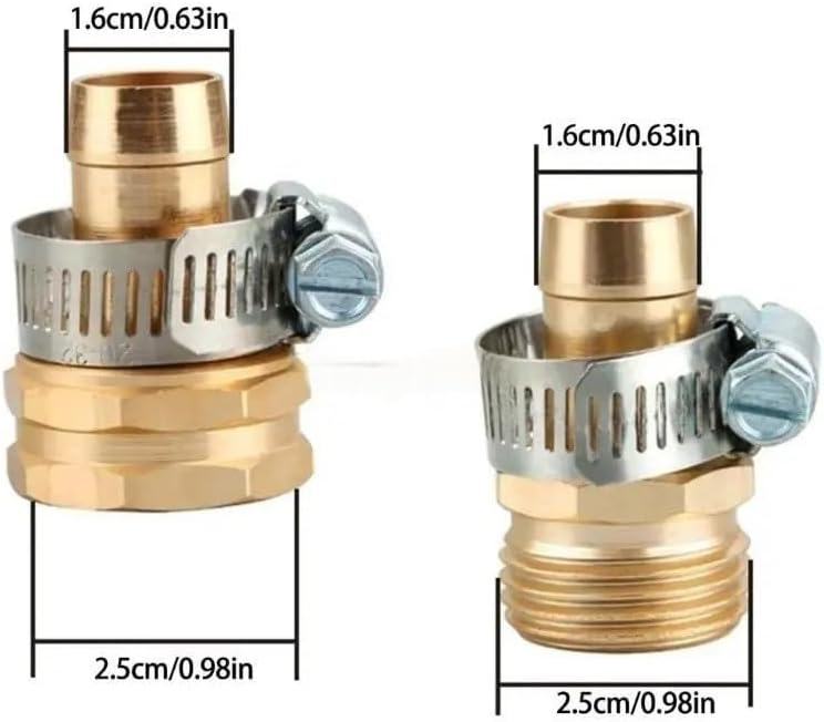 23GB corro*/sion Aluminum Garden Hose Repair Connectors Suitable for 3/4 Inch Hoses with Stainless Steel Clamps 4pcs - Image 6