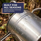 Gardenised 1-Gallon Steel Watering Can with Precision Long Spout for Controlled and Shower Watering Ideal for Indoor & Outdoor Plants Flowers & Houseplants, Silver - Image 4