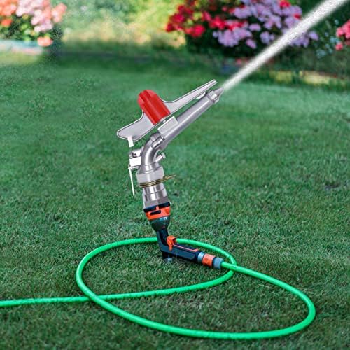 2" Impact Sprinkler Agriculture Irrigation Sprinkler 360° Adjustable Long Range Water Irrigation Spray Gun Tool Kit Large-Area Watering Sprinkler for Garden Farm Lawn - Image 3