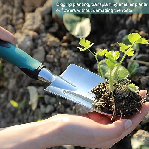 FANHAO Garden Hose Nozzle with Thumb Control+3 Piece Heavy Duty Garden Tools - Image 5