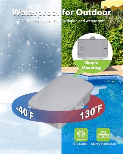 BN-LINK Pool Pump Timer, Outdoor Mechanical Timer Box, Heavy Duty 24 Hour Programmable, 2HP 40A Max, 120, 240, 277 VAC, for Pool Pump, Water Heater, Fans, SPA, ETL Listed - Image 5