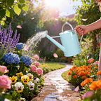 1.7 Gallon Metal Watering Can with Removable Spout, Durable Galvanized Steel Water Can for Indoor Outdoor Garden Plants (Blue) - Image 6