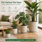 4 Pack 16 17 18 19 20 21 22 Inch Clear Plastic Plant Saucers for Indoors, Durable Plant Trays for Pots and Plant Water Catcher Tray with No Holes, Reusable Plastic Tray for Plant (18''-4Pack) - Image 5