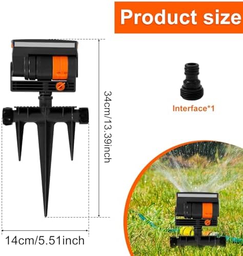 1/2pc 16 Hole Lawn Water Sprinkler Uniform Watering Oscillating Grass with Adjustable Spray Filter Garden Irrigation(2pcs) - Image 7