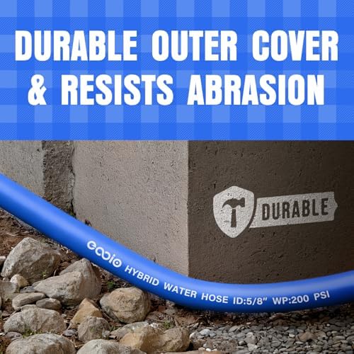 Heavy Duty Garden Hose 75 ft, Non-Expanding Flexible Water Hose, Kink Resistant Lightweight Hybrid Hose, Leakproof Hose Male to Female Fittings - Image 6
