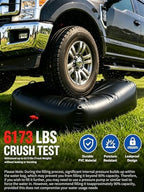 650 Gallon Water Bladder Tank, 2000D PVC Portable Water Storage Bag Black - Image 3