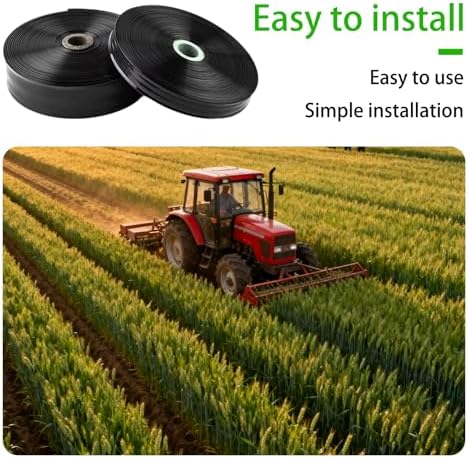 PE Flat Sprinkler Hose Irrigation Soaker Hose Save 80% Water For Lawn、Flower beds、Vegetable 100m 1inch - Image 4
