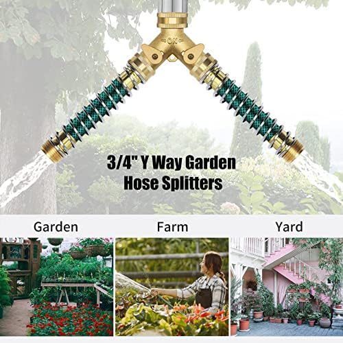 Garden Hose Splitter, 2 Way Y Connector Faucet Diverter, 3/4 Inch Copper - Image 6