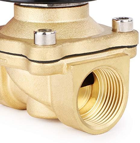 U.S. Solid 3/4" Brass Electric Solenoid Valve 110V AC Normally Closed Non-potable Water, air, Diesel (Pack of 2) - Image 5