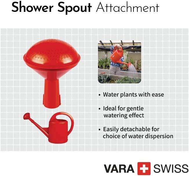 Consolidated Plastics Durable Swiss Watering Can with UV Protection, Ergonomic Handle for Indoor/Outdoor Gardening, Made in Switzerland (10 Liter, Red) - Image 5