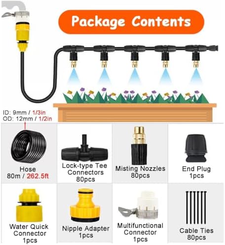 Efficient Greenhouse Irrigation Misting Hose System with Detachable Sprinkler Kit for Optimal Plant Growth - Adjustable, Easy to Install, Perfect for Gardens and Greenhouses - Image 2