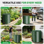 Yesker Collapsible Rain Barrel, 53 Gallon Portable Rainwater Collection System, 550D PVC Water Storage Tank, Rain Catcher with Spigots Filter Overflow Kit, Green - Image 5