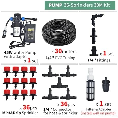 Garden Supplies 50M-5M DIY Drip Irrigation System Automatic Watering Garden Hose Micro Drip Watering Kits with Adjustable Drippers Nozzle(KIT002-30M) - Image 2