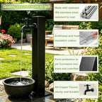 Outdoor Water Column Antifreeze Hose Faucet Stainless Steel Garden Water Tap for Backyard, Farm, Irrigation, Car Washing, Pet Showering(Height: 60cm/23.6in) - Image 3