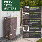 Good Ideas Impressions Riverwalk Rain Water Collection Barrel, 50 Gallon - Image 6