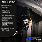 TCP Global Air Undercoating Spray Gun with Gauge, Suction Feed Cup - Image 4