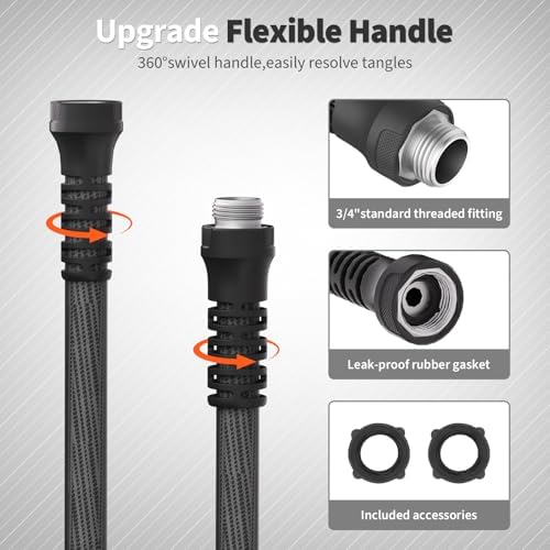 75 FT Garden Hose 5/8",Flexible Water Hose,Lightweight - Image 2