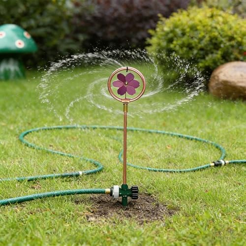 Whimsical Dancing Flower Sprinklers for 360 Degree Coverage in Gardens and Green Spaces Yard Irrigation Accessories Outdoor Rotating Sprinkler for Lawns - Image 3