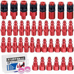 40PCS 1/4" Aluminum Air Hose Fitting Coupler & Plug Compressor Kit by Ailbiuko