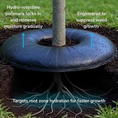 Smart Plant Watering Mat 24'' – Auto Tree Watering & Slow Release 30-Day Hydration | Vacation Plant Watering Device with Humidity Mat for Indoor Plants, Herbs & Small Trees (5 Mats/Pack) - Image 5