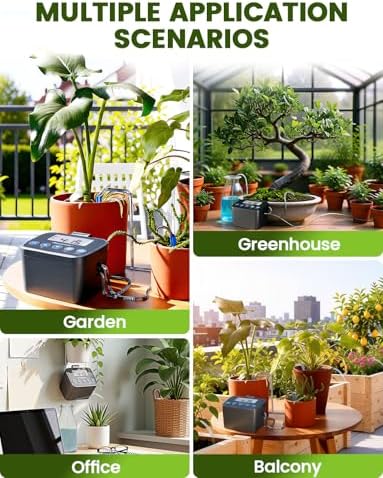 Automatic Watering System for Potted Plants, Drip Irrigation Kit System, Plant Self Watering Devices for Office Patio Greenhouse GrowTent, with Programmable Water Timer（Black - Image 7