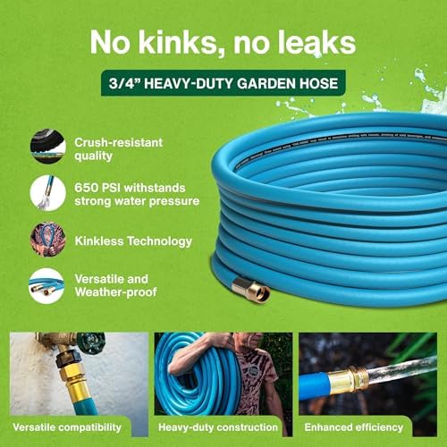 Aeromixer THE HOSE 3/4 Inch Garden Hose 100 Ft Heavy Duty Water Hoses - Image 3