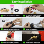 Spigot Kit for Rotopax Water Containers, Brass Quarter Turn Faucet Filter - Image 6