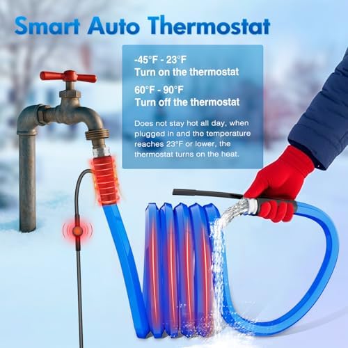 Nilight 15FT Heated Water Hose RV 5/8”Inside Diameter -45°F Freeze - Image 3