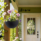 13.4 inch Self-Watering Hanging Planters, 13.4 Inch, Black, 2 - Image 2