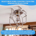 Shimeyao 16 Pcs Silver 1/2" Fire Sprinkler Head Cage Guard Protector Cover Watering Equipment System Sprinkler Bracket for Pendent Upright Horizontal Sidewall Double Hook Ceiling Mount - Image 4