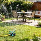 360° Rotating Garden Sprinkler with Adjustable Spray Patterns, High-Efficiency Lawn Irrigation System with Pluggable Base and High-Pressure Nozzles (Blue-2 pcs) - Image 5