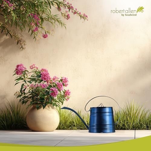 Headwind Danbury Small Watering Can, Indoor Plants Metal Watering Can with Long Spout, 0.5 Gallon Vintage Powder-Coated Steel Plant Watering Can, Indoor & Outdoor – Oceanside Blue - Image 7