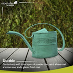 Headwind Willow Decorative Watering Can, 0.5 Gallon Small Metal Watering Can for Indoor Plants & Garden, Vintage Galvanized Steel, Long Spout, Indoor & Outdoor – Surf Blue - Image 3