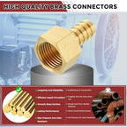 50pcs Brass Hose Barb Fittings 1/2" Hose Barb to 1/2" NPT Female - Image 4