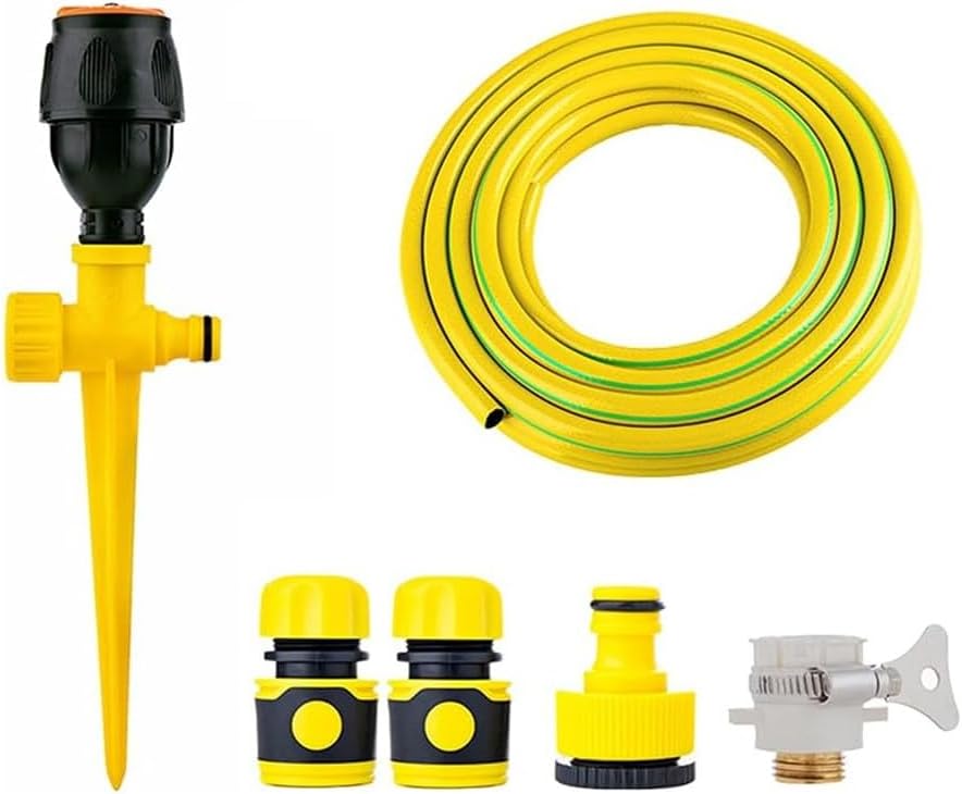 Automatic Lawn Water Sprinkler 360 Rotating Sprinkler Garden Sprinkler with Tube -360 Degree Rotating Sprinkler System for Farm Garden Lawns Plants Grass and Kids Water Playing wyqdp240312(Color:50M, by Unknown