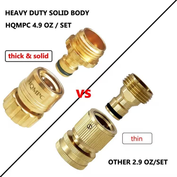 HQMPC No Pb Garden Hose Quick Connect Brass Hose Quick Connect Quick Release Hose ConnectorWater Hose Connectors 3/4" GHT (6 SETS) - Image 2