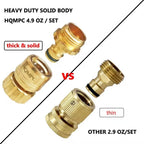 HQMPC Garden Hose Quick Connect No Pb Brass Hose Quick Connect Quick Connect Hose Fittings Water Hose Connectors 3/4" GHT (4SETS) - Image 2