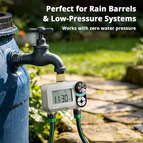 QUOBAS Zero Pressure Water Timer, Brass Sprinkler Timer for Garden Hose - Image 2