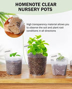 homenote 5 Inch Clear Nursery Pots with Drainage Holes for Plants (30 Pcs) - Image 6