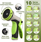 Metal Garden Hose 50ft Stainless Steel Hose Heavy Duty Flexible Water Hose with 10 Way Spray Nozzle Durable 3/4 Solid Brass Fittings-Outdoor Yard Lightweight No Kink Collapsible Water Pipe - Image 6