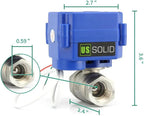 U.S. Solid Motorized Ball Valve- 1/2" NSF Certified 304SS Ball Valve with Full Port, 9-24V AC/DC and 2 Wire Auto Return Setup - Image 4