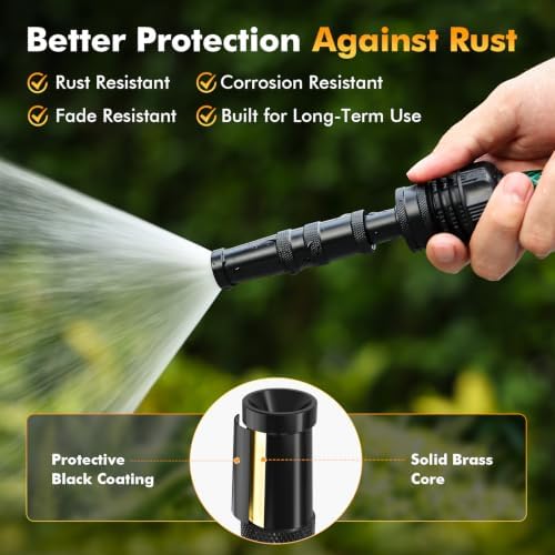 [4 Pack] RESTMO Hose Nozzle, Heavy Duty Garden Hose Sprayer for Outdoor - Image 3