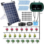 Lewisia 5W Solar Drip Irrigation System with Timer Auto Watering Kit for Garden Raised Beds Patio Lawn Greenhouse Up to 30 Plants by Lewisia