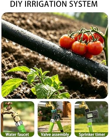 Flat Soaker Hose 50FT for Garden, Upgrade Drip Irrigation Hose with Anodized Metal Ends and Heavy Duty Double-Layer, Leakproof & Flexible Water Saving 80% Hose for Lawn, Beds, Vegetable - Image 4